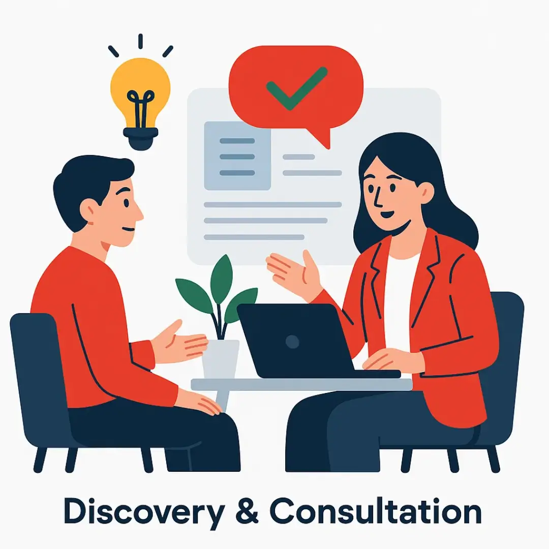 IT Solutions Company - Zia Infotech Work Process Step 1 - Discovery & Consultation